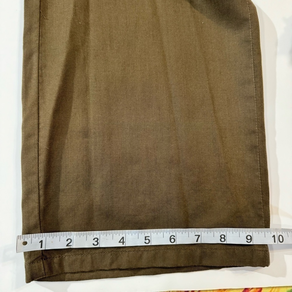Coldwater Creek Tencel and Cotton Embellished Cargo Pants Olive Green Size 8 - Picture 7 of 10